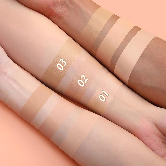 Concealer Moisturizing Gradient Foundation, Lightness Oil Control Long Lasting Waterproof Full Coverage Color Correcting Foundation