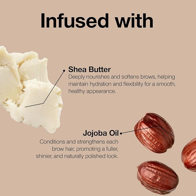 Palladio Brow Powder for Eyebrows, Soft and Natural Eyebrow Powder with Jojoba Oil & Shea Butter, Helps Enhance & Define Brows, Compact Size for Purse or Travel, Includes Applicator Brush, Dark Brown