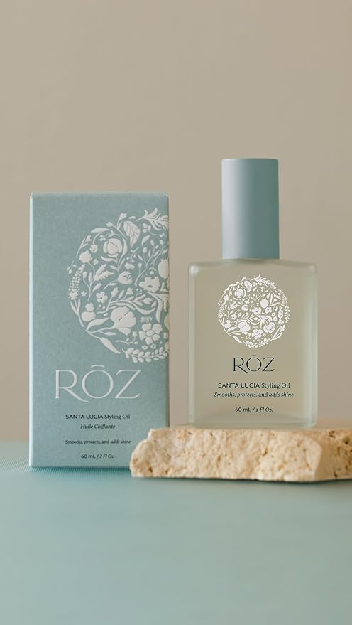 RŌZ Santa Lucia Styling Oil - Lightweight, Nourishing Hair Oil, a Foundation for Daily Styling, Frizz Control and Shine - Heat Protectant, Vegan, for All Hair Types - 2 Fl.Oz / 60 ml