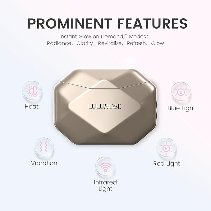 LULUROSE 4-in-1 Facial Massager,Cold Heat Facial Beauty Device for Face Neck Eye Lifting Firming Depuffing,Facial Sculptor Skin Care,at Home or Traveling