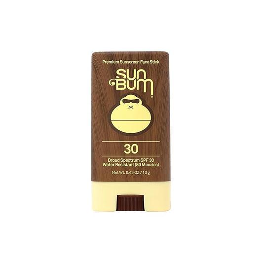 Sun Bum Original SPF 30 Face Stick Sunscreen - Water-Resistant Broad Spectrum Facial Sunscreen with Vitamin E - Hawaii 104 Act Compliant (Without Octinoxate & Oxybenzone) - Travel Friendly - 0.45 oz