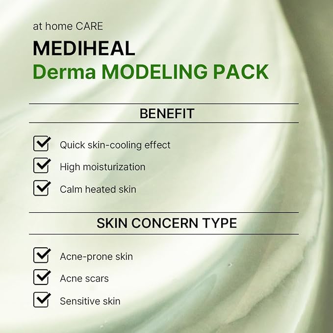 Mediheal Derma Modeling Pack (Teatree) - Rapid Cooling For Soothing Skin - Easy DIY Home Spa Kits, Hydrating Icy Jelly Mask For Skin Refreshment