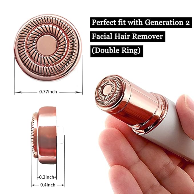 tuokiy Replacement Heads for Flawless Finishing Touch Facial Hair Removal Tool for Women. Just fit Gen 2 Hair Removal Device