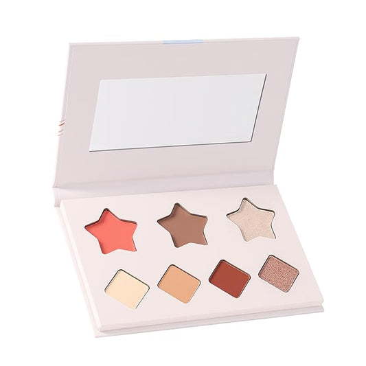 VIOLA HOUSE All In One Face Palette,Velvety-Smooth Buildable & Blendable Formulas,Bronzer,Eye shadow,Highlight 8.5g (Light)