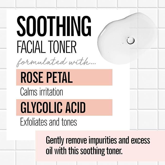 Valjean Labs Soothing Facial Toner | Rose Petal + Glycolic Acid | Helps Calm Irritation, Brighten and Exfoliate Skin | Cruelty Free, Paraben Free, Made in The USA (8 oz)