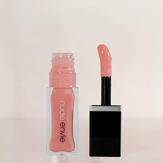 nude envie - Lip Gloss - High-Shine Finish - Moisturizing & Easy Application - Luxury Hydration - Non-Sticky Formula - With Vitamin E & Glycine Soja Oil - Vegan, Paraben-Free & Cruelty-Free - Shine
