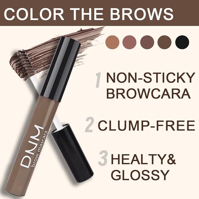 Kaely 2Pcs Eyebrow Gel Waterproof,Longwear Tinted Eye Brow Mascara,Eyebrow Color Makeup kit,maquillaje gel para cejas a prueba de agua,Long Lasting Eyebrows Vegan cosmetics,04 Dark Brown