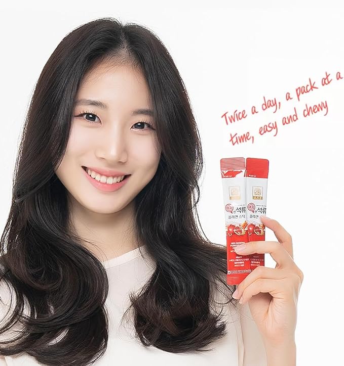 Korean Beauty Baekje Geumsan Women's Pomegranate Collagen Jelly Stick 5.1oz / 30 Count (5 Pack)