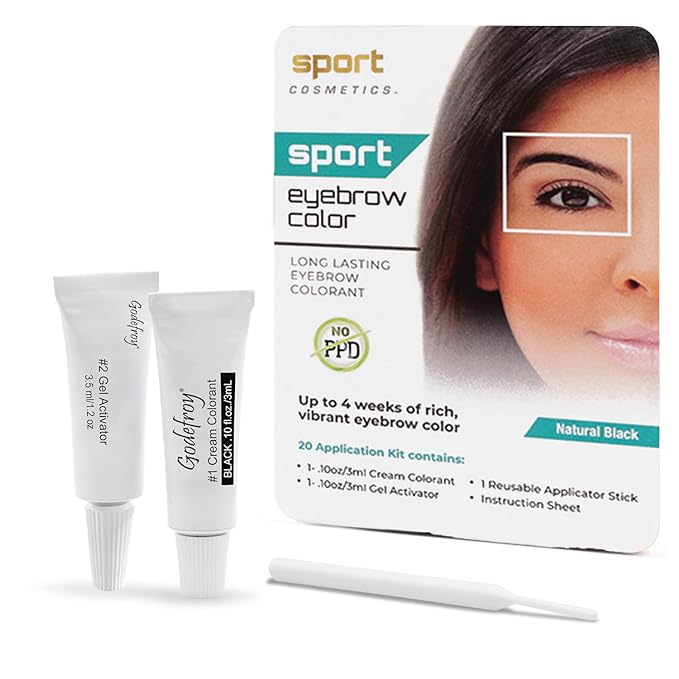 Eyebrow Color For Women, 20 Application Kit, Natural Black