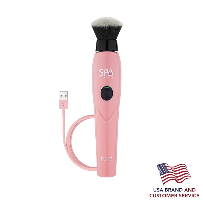 Spa Sciences ECHO - Makeup Brush for Flawless Blending, Contouring, Highlight & Airbrush Finish - 3 Speeds - Rechargeable
