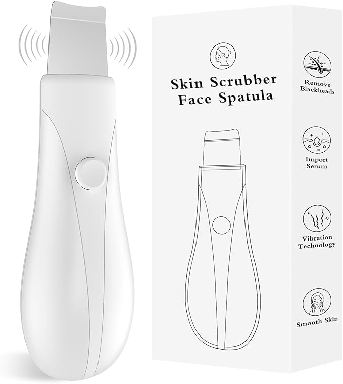 Skin Scrubber Face Spatula Skin Spatula Pore Cleaner Blackhead Remover Tools for Facial Deep Cleansing Skin Care Tool for Men and Women (White)