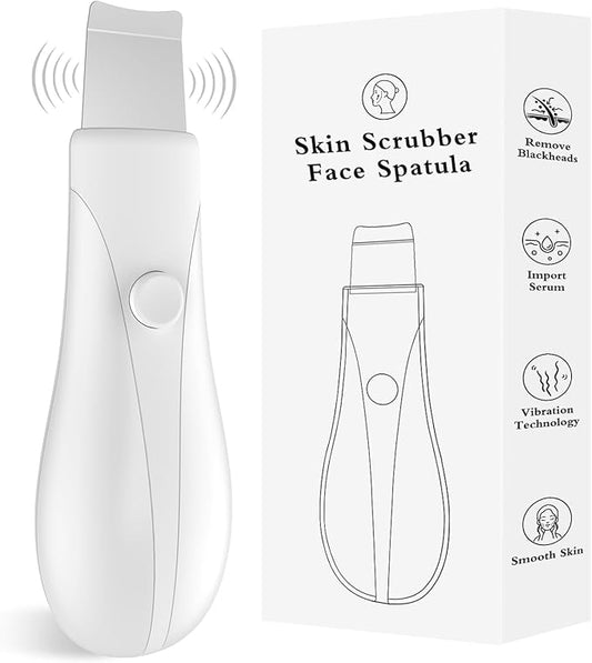 Skin Scrubber Face Spatula Skin Spatula Pore Cleaner Blackhead Remover Tools for Facial Deep Cleansing Skin Care Tool for Men and Women (White)