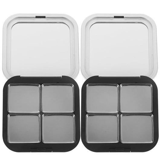 Blush Pallet Makeup 2pcs Empty Magnetic Eyeshadow Palette,