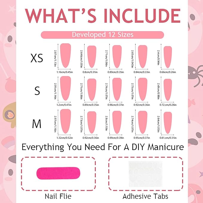 30Pcs Halloween Press on Nails Medium Almond Fake Nails with Cute Ghost Spider Web Mummy Design Pink Glitter Rhinestones Stick on Nail Spider False Nails Full Cover Artificial Glue on Nails for Women