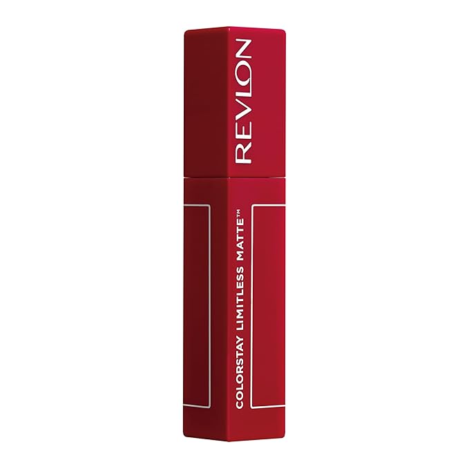 Revlon ColorStay Limitless Matte Liquid Lipstick, Vegan Formula, No-Budge, Longwear Lip Color, Long Lasting, Lightweight/Comfortable, Waterproof, 011 Fire Off, 0.17 fl oz