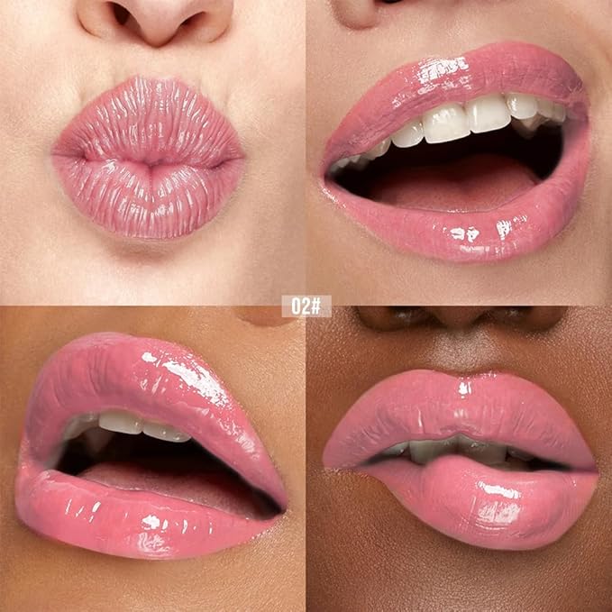 Nourishing Lip Oil, Deep Moisturizing Lip Balm Liquid, Non-Sticky High Shine Lip Gloss, Hydrating Lip Tint for Soft, Smooth, Healthy-Looking Lips, Lightweight Glossy Lip Care for Daily Use-2#