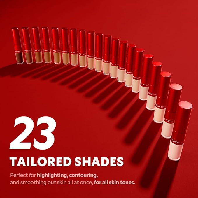 TIRTIR Glide&Hide Blurring Concealer - Creamy texture, Conceals dark circles and wrinkles, Dual formula (liquid tip & balm stick), Long-lasting wear, Korean Makeup, #4.7C, 0.28 Oz