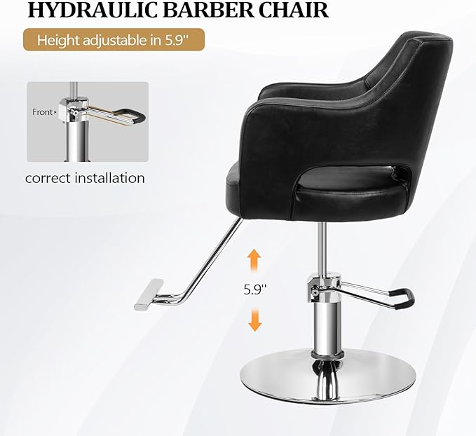 OmySalon Hair Salon Chair Hydraulic Barber Chair for Home Barbershop, Styling Chair for Hair Stylist Heavy Duty, Hairdressing Beauty Spa Equipment