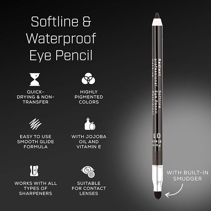 Radiant Professional Waterproof Eyeliner Pencil - Eyeliner Waterproof Smudge Proof for Woman - Long Lasting Under Eye Pencil for Smoky Eye - Soft Waterline Eye liner with Smudger Tool, Beige (29)