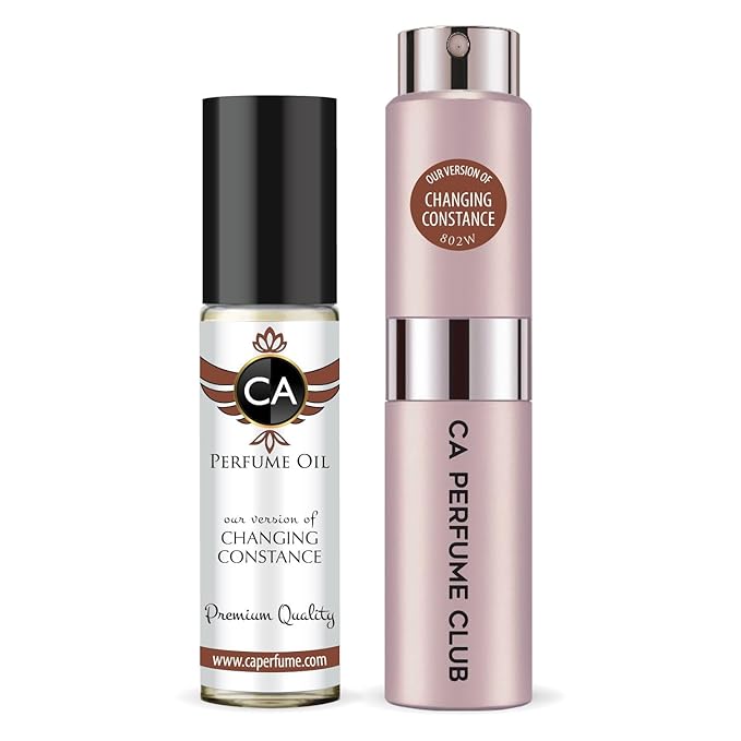CA Perfume Duo Impression of Changing Constance For Women Perfume Layering Set Long Lasting Travel Size EDP + Body Oil Roll-On Bottle 0.27 Fl Oz+0.33 Fl Oz