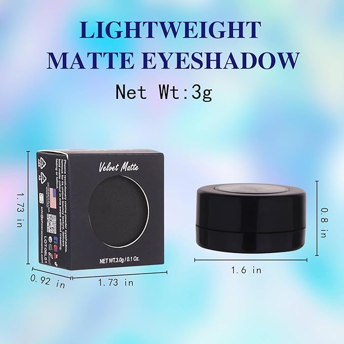 MEICOLY Black Single Eyeshadow for Elphaba Makeup,Pressed Powder Matte Eye shadow,Ash Eye Black Special Effects Powder,Opaque Vegan Cruelty Free Eyeshadow for Halloween Goth Gothic Skull Makeup