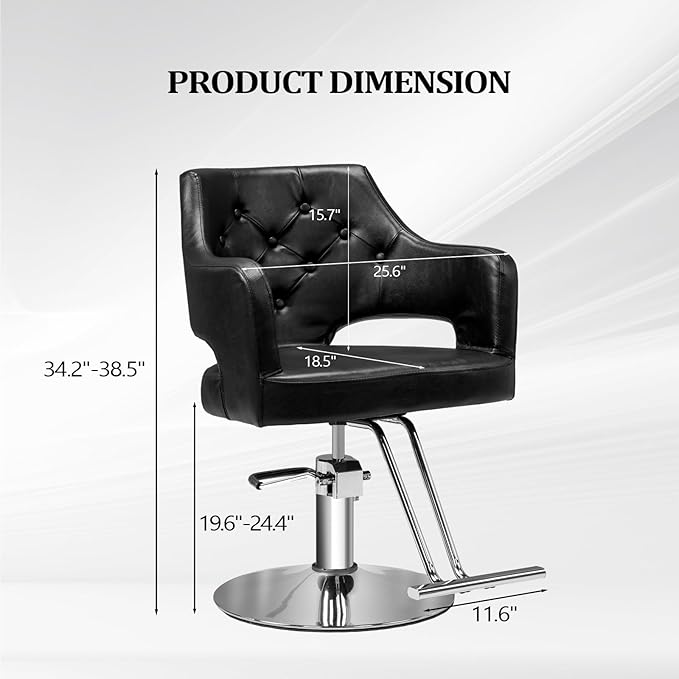 OmySalon Hair Salon Chair Hydraulic Barber Chair for Home Barbershop, Styling Chair for Hair Stylist Heavy Duty, Hairdressing Beauty Spa Equipment