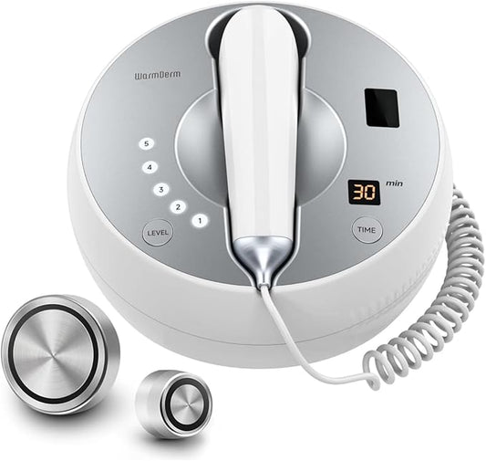 Skin Firming Facial Device, Double Effect 5-in-1Professional Home Beauty Device for Face, Neck, Arms, Abdomen, Legs, 2025 New Upgrade 5 Energy Levels - Salon Results (EP-400)