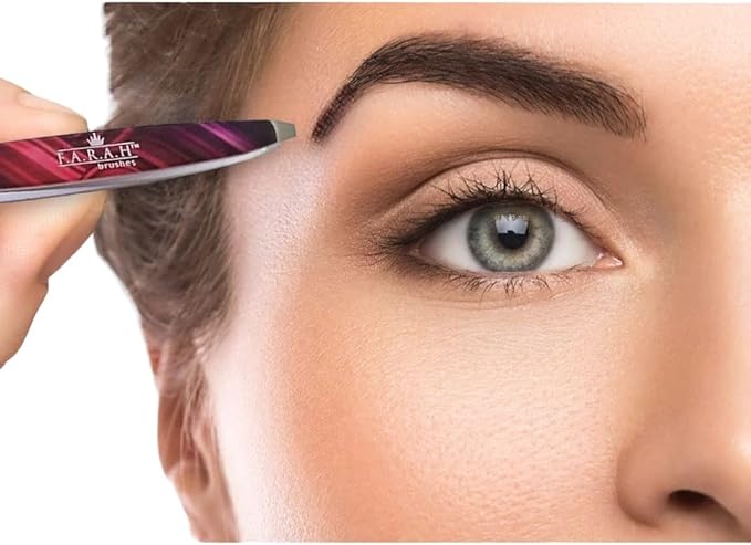 F.A.R.A.H. Z-Tweeze Professional Galaxy Magenta Stainless Steel Dual Ended Precision Tweezers with Slanted and Pointed Tips