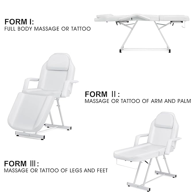 Artist hand Facial Bed Lash Bed for Eyelash Extensions (White 3)