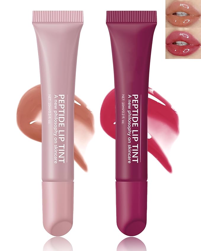 Tinted Lip Balm-2Pcs Rose-Gray Raspberry Peptide Thanksgiving