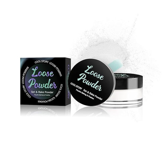 Loose Setting Powder, Bake Makeup Powder Full Coverage Matte Finish (Sugar, 6g/O.21oz)