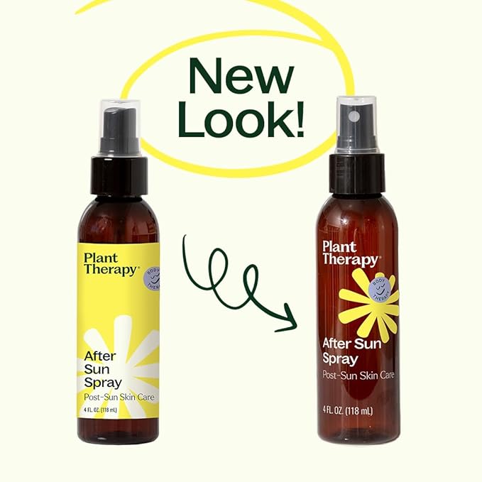 Plant Therapy After Sun Spray 4 oz, Natural Sunburn Relief, Instantly Soothes & Supports Skin Recovery, Reduces Discomfort from Irritated Skin, Includes Aloe Vera