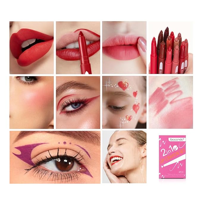 ibcccndc 6PCS Lip Liner and Lipstick
