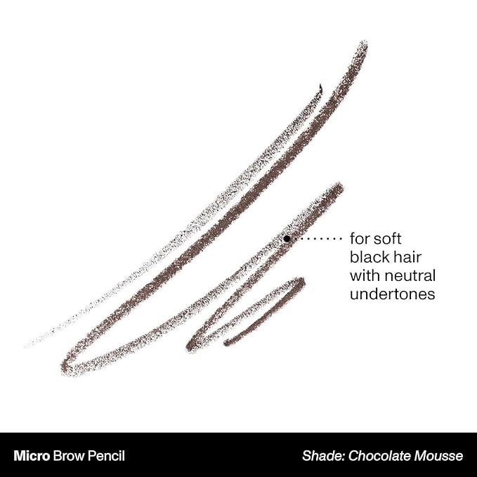 Morphe Micro Dual Eyebrow Pencil - Dual-Ended Brow Pencil Featuring a Retractable, Ultra-Precise, Pointed Tip - Richly Pigmented, Smooth-Gliding, Long-Lasting Wax Formula - Chocolate Mousse (0.003 oz)