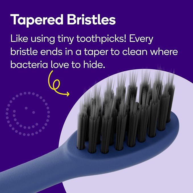 BURST Pro Sonic Electric Toothbrush Genuine Replacement Heads (Cobalt Blue/3 Pack) | Soft Bristles for Deep Clean, Stain & Plaque Removal