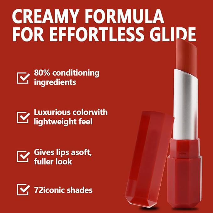 Warm Coral Matte Lipstick - Lip Crayon & Face Paint Stick for Women, Smooth Pigmented for Everyday Halloween Birthday Party Wear, Younger-Looking Lip Makeup, Labial con color para uso diario 06