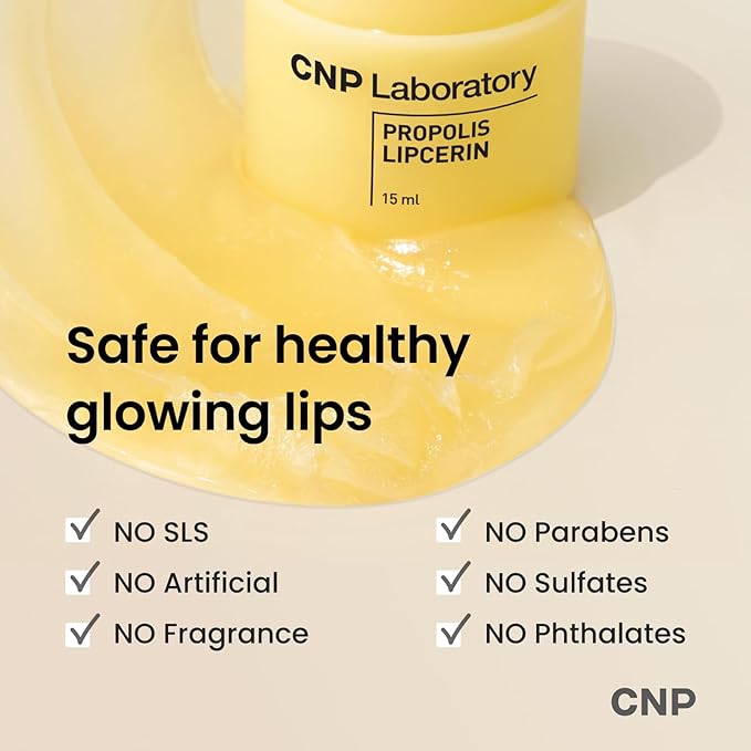 CNP Honey Lip Butter - Propolis Lipcerin™ 01 Original, Hydrating Overnight Manuka Lip Balm & Mask, 12hr Long-Lasting Moisture, Stocking Stuffers, Gifts for Women, 0.5 fl.oz.