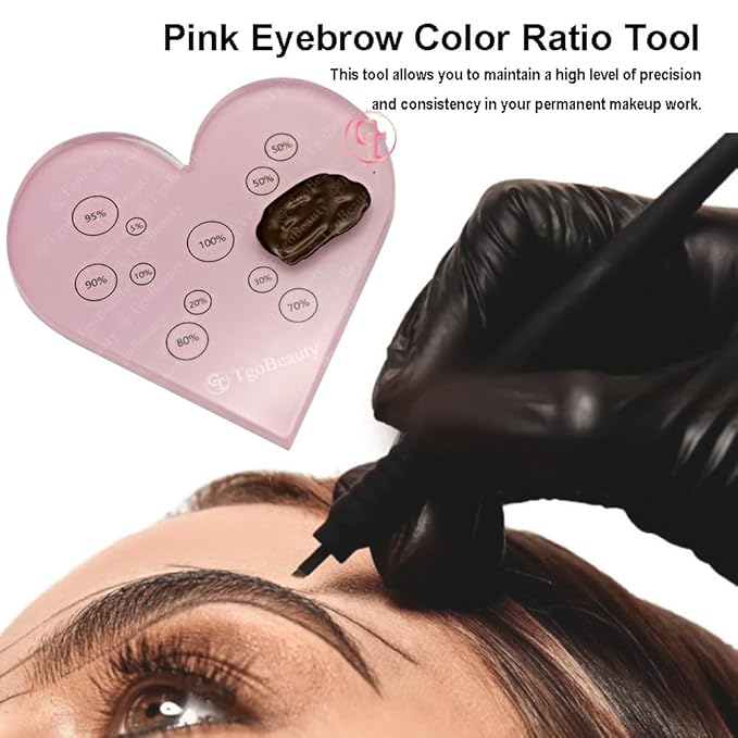 TgoBeauty Acrylic Mix Heart Palette Permanent Makeup Ink