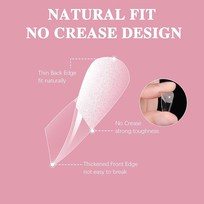 Short Square Nail Tips, SSWSBYKE 300pcs Soft Gel Nail Tips for Full Cover Pre-Shaped Acrylic Fake Nails Tips 15 Sizes Half Matte Press On Nails for Extension Home DIY Salon