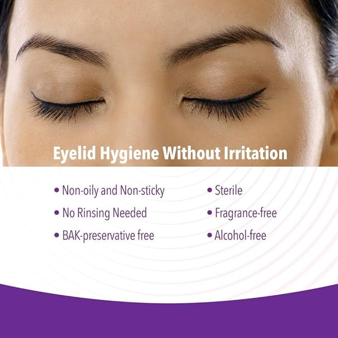 iVIZIA Micellar Eyelid Cleanser for Sensitive Eyelid Cleansing, BAK-Preservative-Free, Rinse-Free, Gently Removes Makeup, 3.3fl oz Bottle Packaging May Vary﻿