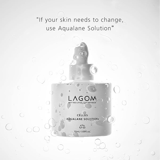 LAGOM Cellus Aqualane Solution | Korean Serum for Face, Vegetable Squalane, Skincare for Glass Skin, Deep Moisturization, Barrier Strengthening 1.69 Fl Oz