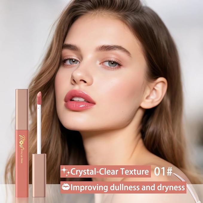 12 Colors Lip Gloss Set, High-Shine Waterproof Collection, Long Lasting Moisturizing Formula with Mirror Finish, Adult (1#, 1 Count (Pack of 1))