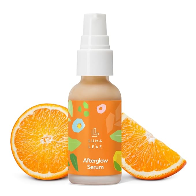 Vitamin C Serum for Face - LUMA & LEAF Brightening Serum with Jojoba Oil, Reduces Dark Spots, Uneven Skin Tone, Discoloration, and Sensitive Skin Care - 1 FL Oz