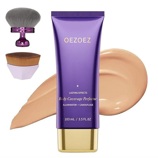 6 Colors Tattoo Cover Up Makeup with Brush – Waterproof Body and Leg Sleeve Foundation, Full Skin Coverage Bronzer & Scar Concealer Cosmetics (golden)