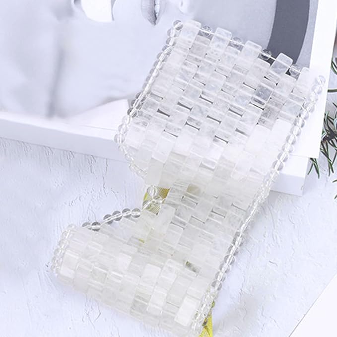 Jade eye mask clear quartz