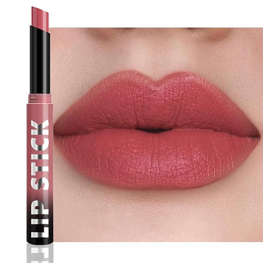 Matte Lipstick Crayon for Women, Peach Nude Lip Stick Pencil 24 Hour Long Lasting Waterproof, Non-Drying Hydrating Formula Lip Gloss Makeup, Vegan & Cruelty-Free, 02