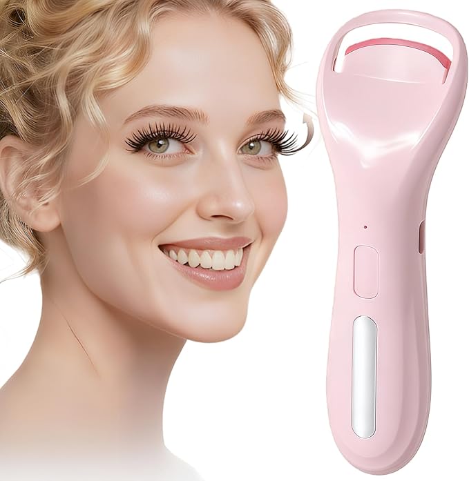 Heated Eyelash Curlers, Rechargeable Electric Eyelash Curler with Dual-Arc Design & 3 Adjustable Temperature - Safe Gentle Heated Lash Curler for Natural Curl Perfect Fit for Women F85