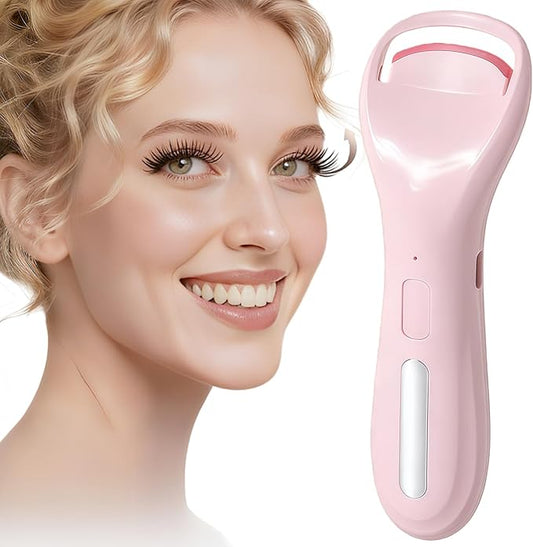 Heated Eyelash Curlers, Rechargeable Electric Eyelash Curler with Dual-Arc Design & 3 Adjustable Temperature - Safe Gentle Heated Lash Curler for Natural Curl Perfect Fit for Women F85