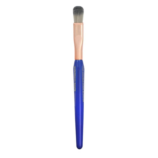 Bdellium Tools Professional Makeup Brush - Golden Triangle 792 Eye Double Dome Blender - With All Vegan and Soft Synthetic Fibers, For Effortless Application and Blending (Blue, 1pc)