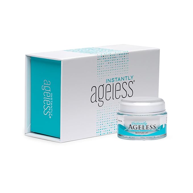 Instantly Ageless Skin Care Duo Lift Bundle – 25 Vials Instant Face Lift in a Box & Mega-Moisturizer with Collagen – Face Moisturizer for Women and Men – Beauty & Anti-Aging Skincare for Mature Skin